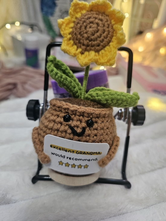 Other - Crochet Sunflower Pot Plush - Grandma